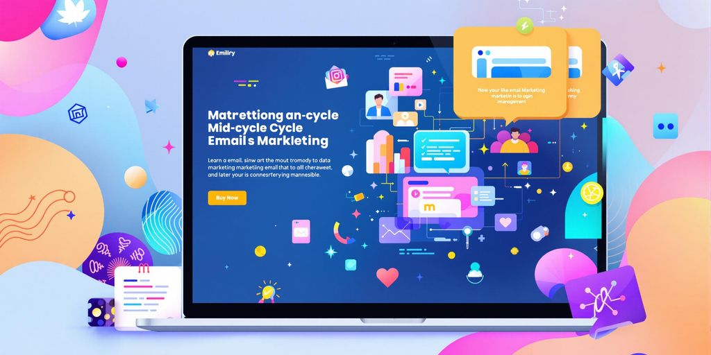 Colorful email interface illustrating mid-cycle marketing.